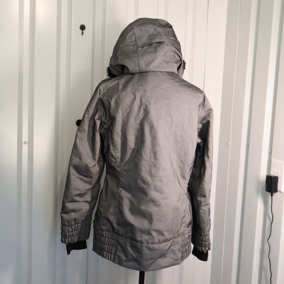 Obermeyer Womens Eden Insulated Ski Snowboard Coat Size 6 Gray Black Apres - Picture 3 of 15